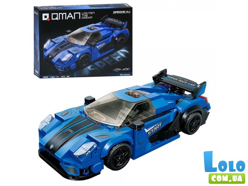 Конструктор Гоночная машина, Qman (91006), 319 дет.