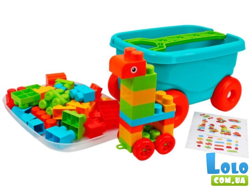 Конструктор в тележке, ТехноК (1393), 50 дет.