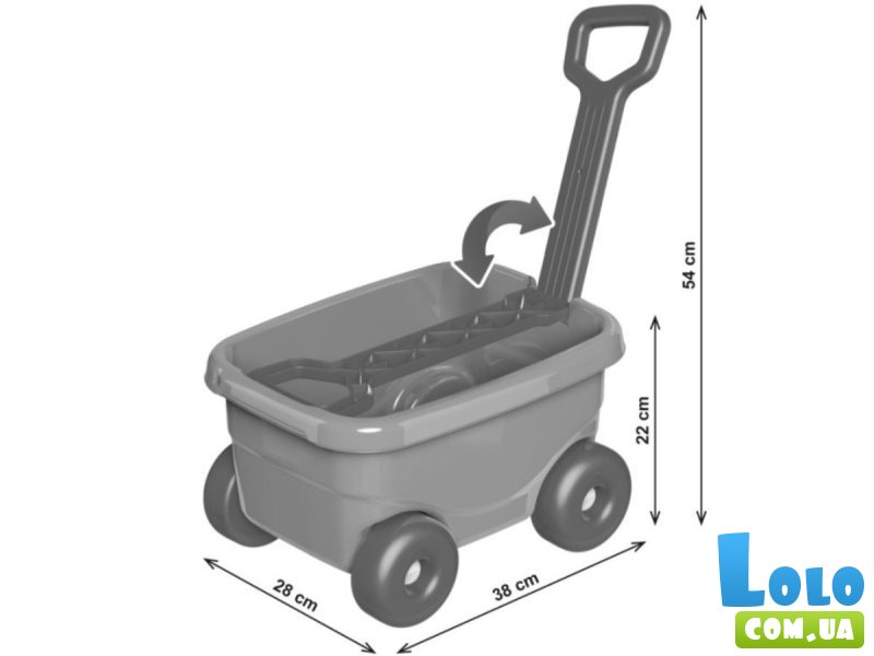 Конструктор в тележке, ТехноК (1393), 50 дет.