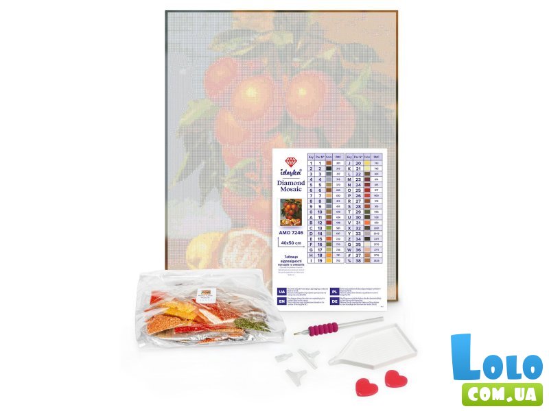 Алмазная мозаика Розовые мгновения наслаждения, Идейка (40х50 см)