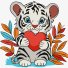 Картина по номерам Чудесный тигренок, Идейка (25х25 см)