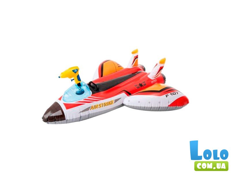 Плотик надувной Самолет, Intex (красный)