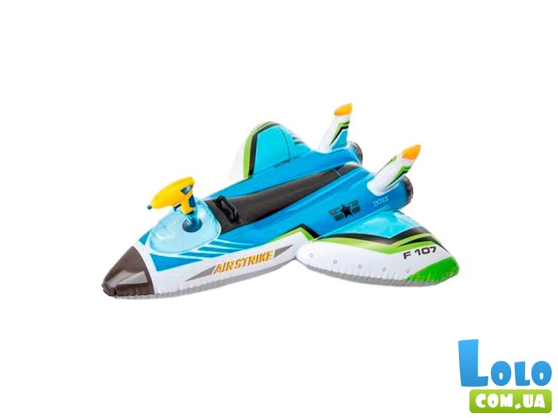 Плотик надувной Самолет, Intex (синий)