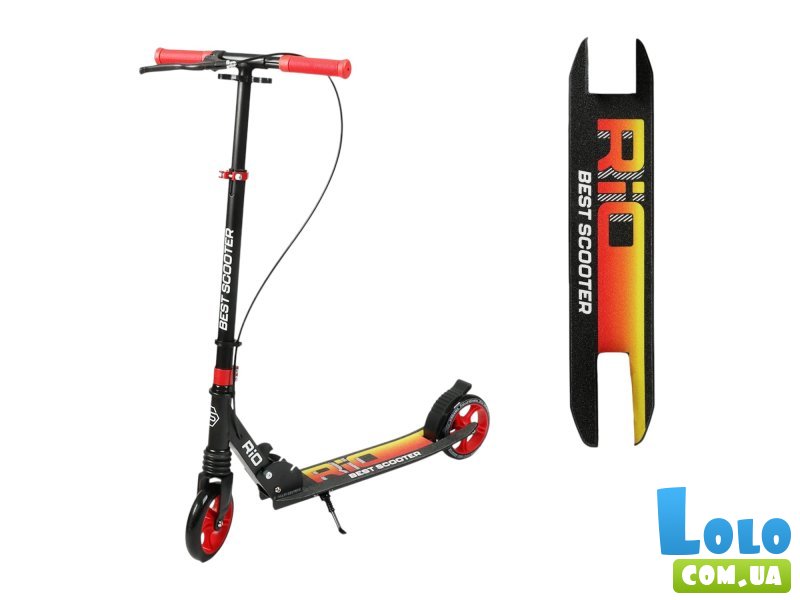 Самокат двухколесный Best Scooter Rio (черно-оранжевый)