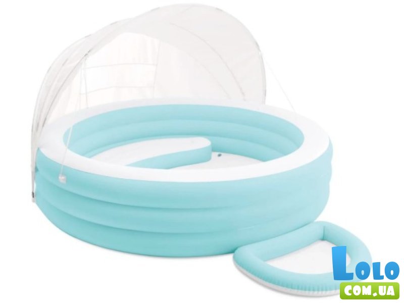 Бассейн надувной с навесом, Intex