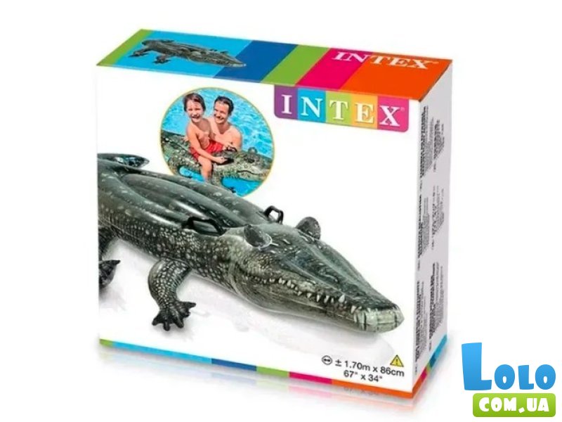 Надувной Аллигатор с ручками, Intex