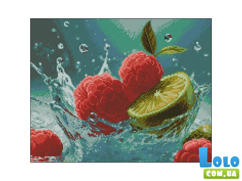 Алмазная мозаика Малиново-лаймовый фреш, Strateg (40х50 см)