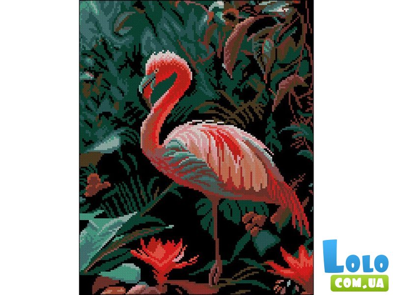 Алмазная мозаика Королевский фламинго, Strateg (40х50 см)