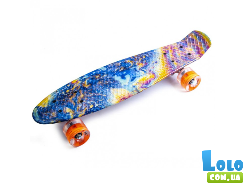 Скейт Пенни борд Звезда Фиолет