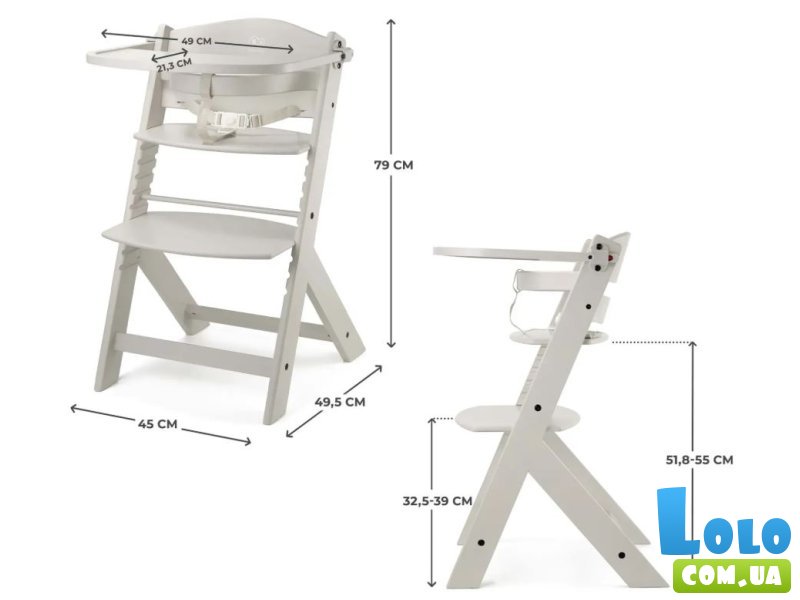 Стульчик для кормления Enock, Kinderkraft (Beige)