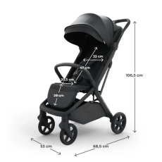 Прогулочная коляска Nubi 3 Midnight, Kinderkraft (Black)