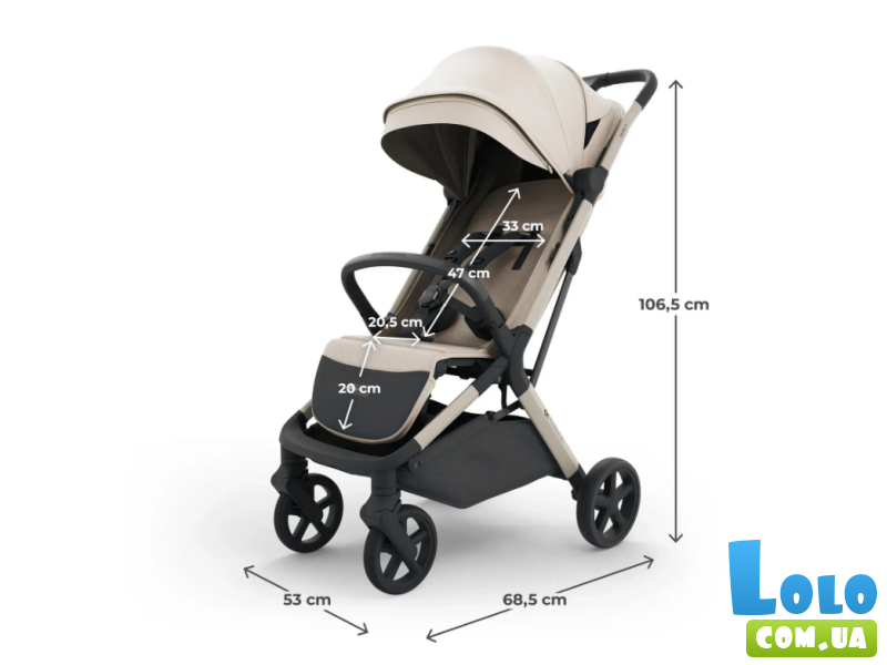 Прогулочная коляска Nubi 3 Sand, Kinderkraft (Beige)