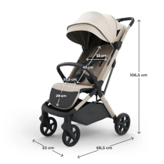 Прогулочная коляска Nubi 3 Sand, Kinderkraft (Beige)
