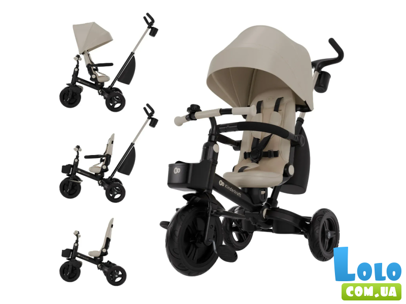 Трехколесный велосипед Aveo 2 Plus, Kinderkraft (Beige)