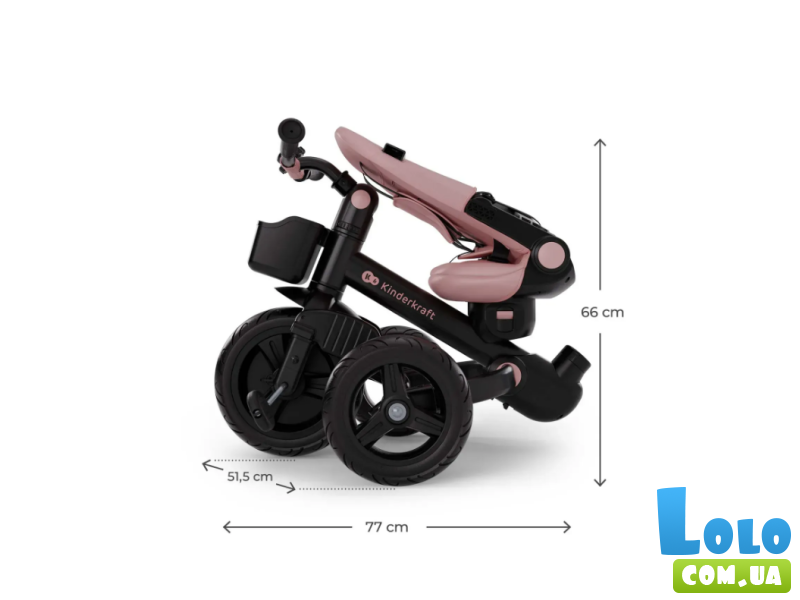 Трехколесный велосипед Aveo 2 Plus, Kinderkraft (Pink)