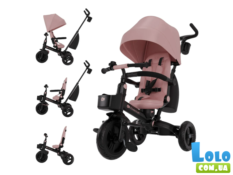 Трехколесный велосипед Aveo 2 Plus, Kinderkraft (Pink)