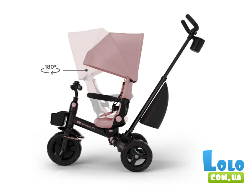 Трехколесный велосипед Aveo 2 Plus, Kinderkraft (Pink)