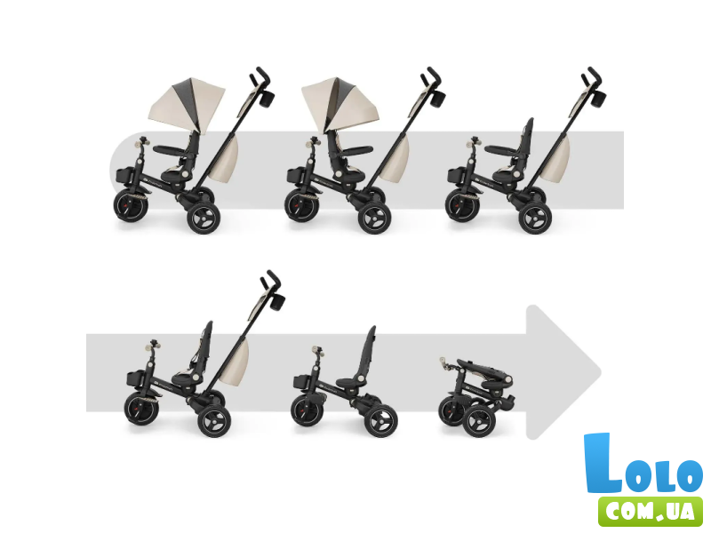 Трехколесный велосипед Spinstep 2 Plus, Kinderkraft (Beige)