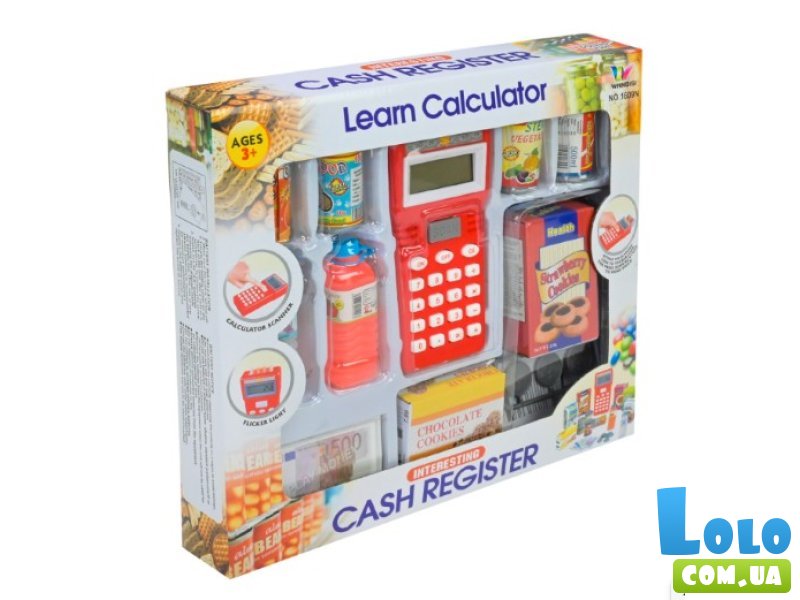 Детский кассовый аппарат с калькулятором и аксессуарами