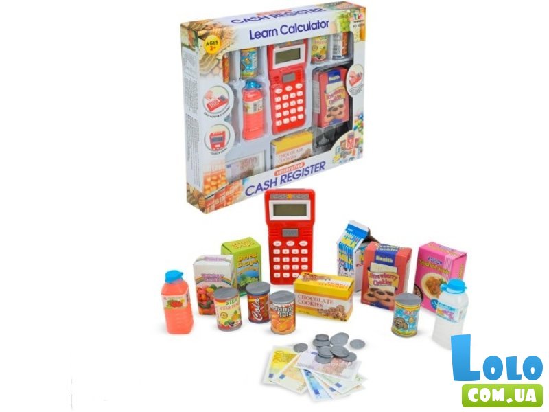 Детский кассовый аппарат с калькулятором и аксессуарами