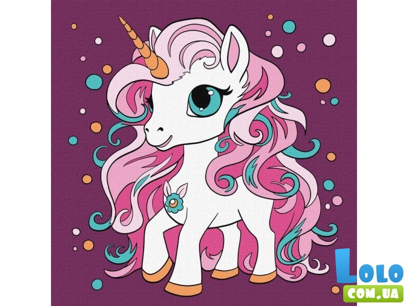 Картина по номерам Волшебная однорожка, Идейка (25х25 см)