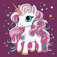 Картина по номерам Волшебная однорожка, Идейка (25х25 см)