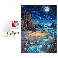 Картина по номерам Сияющий берег с красками металлик extra, Идейка (30х40 см)