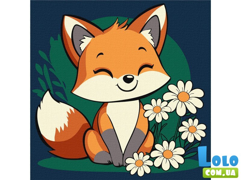 Картина по номерам Хорошая лисичка, Идейка (25х25 см)