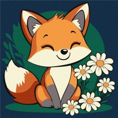 Картина по номерам Хорошая лисичка, Идейка (25х25 см)
