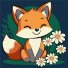 Картина по номерам Хорошая лисичка, Идейка (25х25 см)