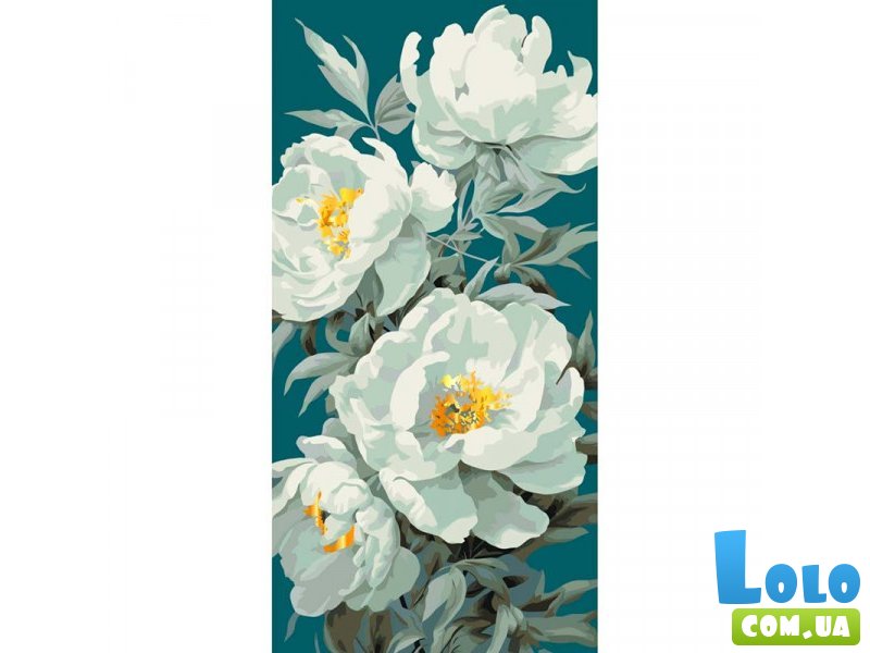 Картина по номерам Белые пионы, ArtCraft (40х80 см)