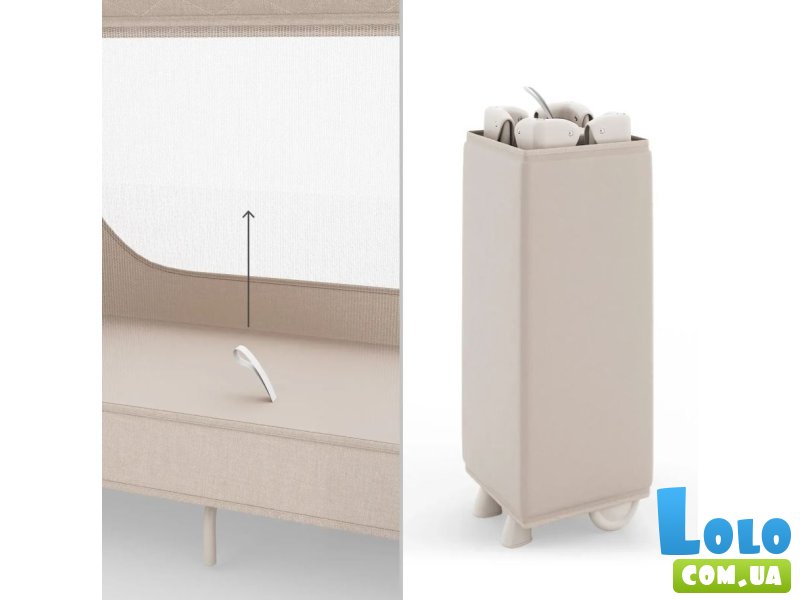 Кровать-манеж с пеленатором Leody Up, Kinderkraft (Beige)