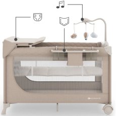 Кровать-манеж с пеленатором Leody Up, Kinderkraft (Beige)