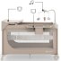 Кровать-манеж с пеленатором Leody Up, Kinderkraft (Beige)