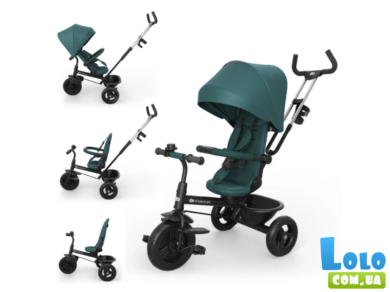 Трехколесный велосипед Aston 2 Plus, Kinderkraft (Green)
