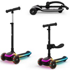 Самокат детский трехколесный 2-в-1 Raket Up Black, Kinderkraft (черный)