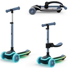 Самокат детский трехколесный 2-в-1 Raket Up Blue, Kinderkraft (голубой)