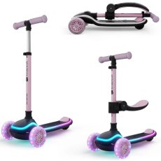 Самокат детский трехколесный 2-в-1 Raket Up Pink, Kinderkraft (розовый)