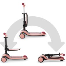 Самокат детский трехколесный Halley 2 Rose Pink, Kinderkraft (розовый)