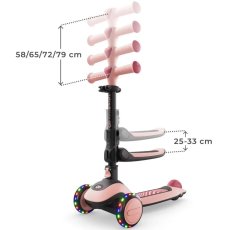 Самокат детский трехколесный Halley 2 Rose Pink, Kinderkraft (розовый)