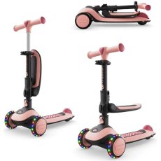 Самокат детский трехколесный Halley 2 Rose Pink, Kinderkraft (розовый)