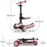 Самокат детский трехколесный Halley 2 Rose Pink, Kinderkraft (розовый)