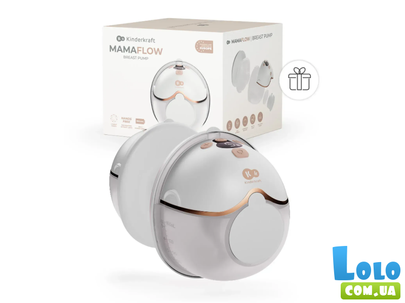 Электрический молокоотсос MamaFlow, Kinderkraft (Gold)