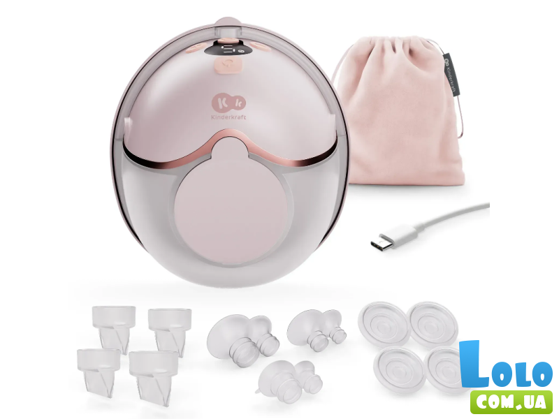Электрический молокоотсос MamaFlow, Kinderkraft (Pink)