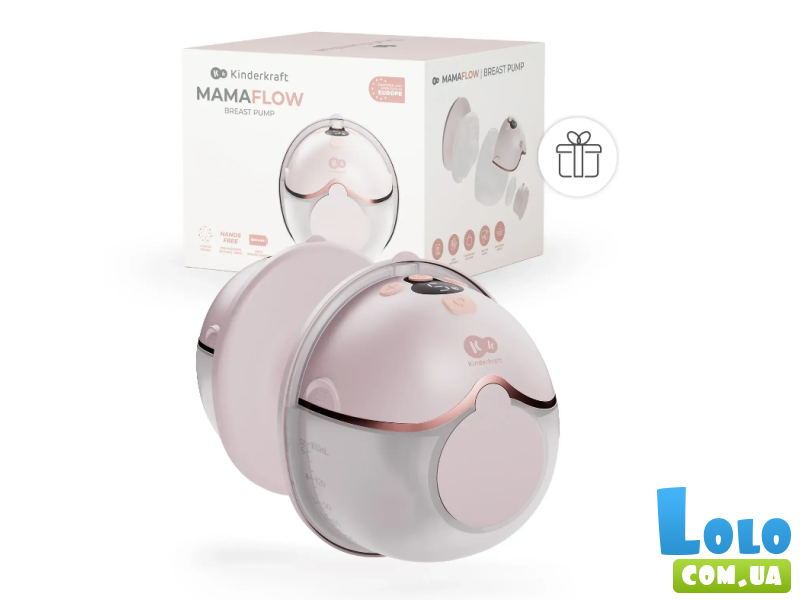 Электрический молокоотсос MamaFlow, Kinderkraft (Pink)