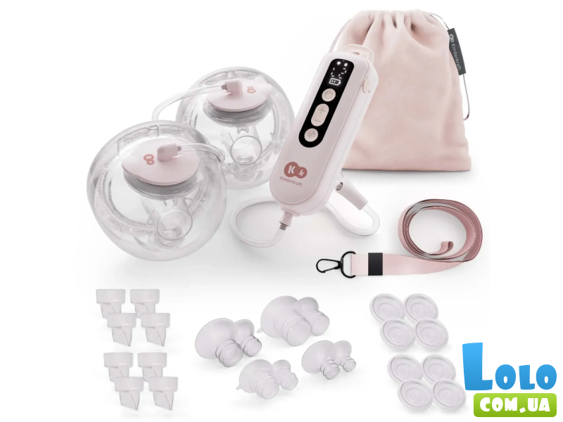 Двойной электрический молокоотсос GentleFlow, Kinderkraft (Pink)