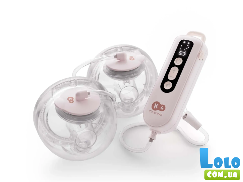 Двойной электрический молокоотсос GentleFlow, Kinderkraft (Pink)