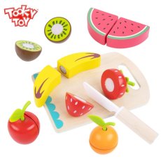 Набор фруктов на липучках деревянный, Tooky Toy (14 эл.)