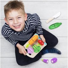 Набор овощей на липучках деревянный, Tooky Toy (14 эл.)