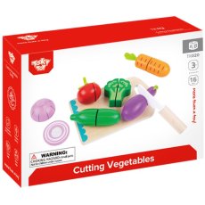 Набор овощей на липучках деревянный, Tooky Toy (14 эл.)